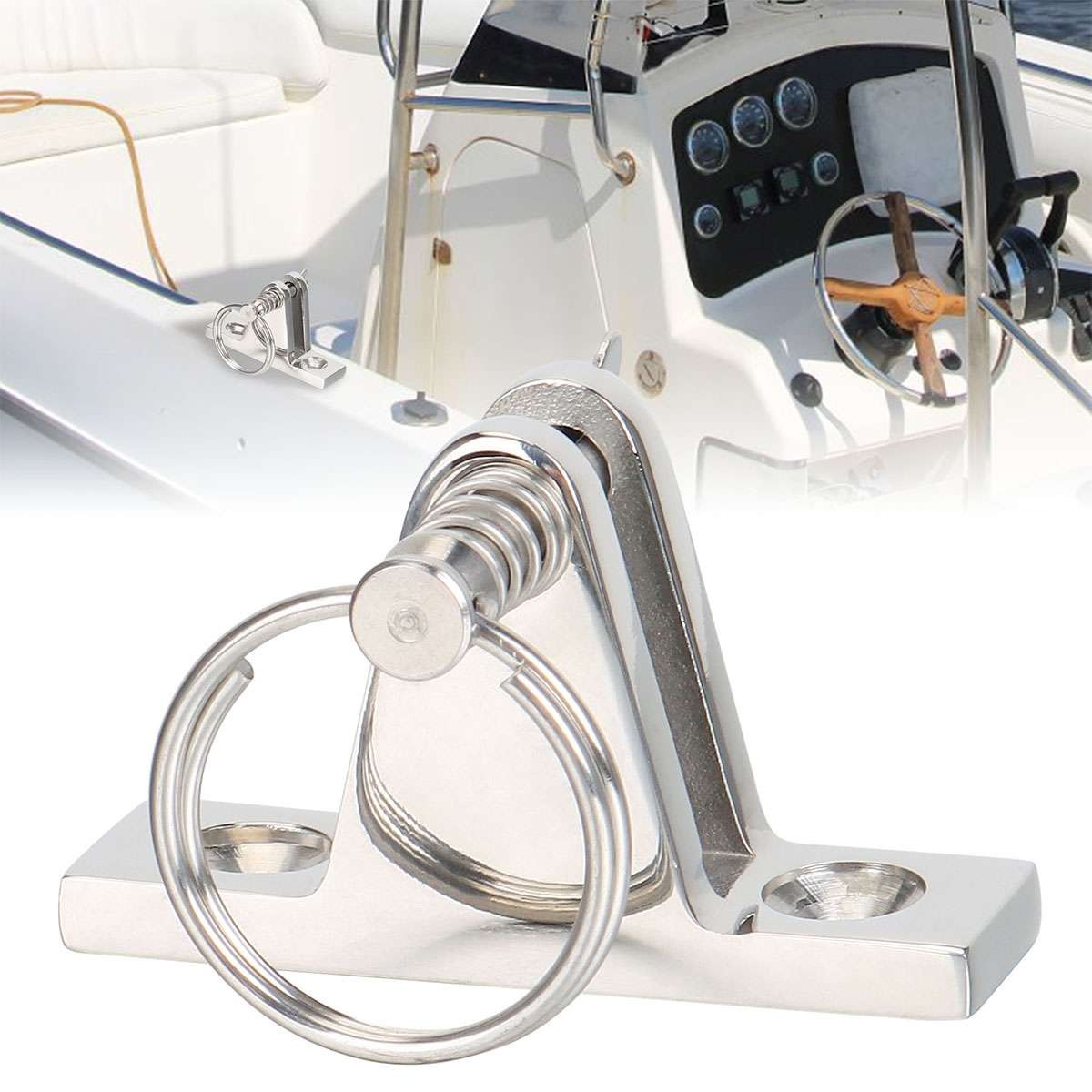 2 PACK Bimini Top Fitting Hardware Marine Stainless Steel 316 Boat Deck Hinges - image 3