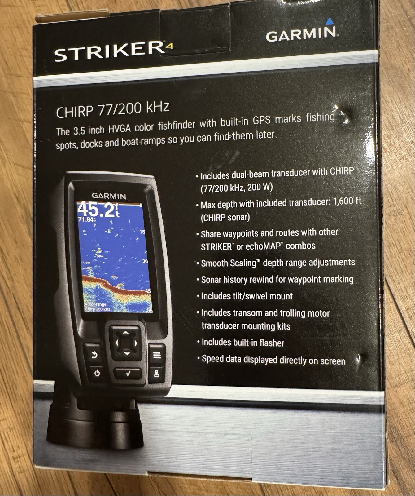 Garmin STRIKER 4 3.5in Fishfinder GPS CHIRP Dual-Beam Transducer IPX7 - image 2