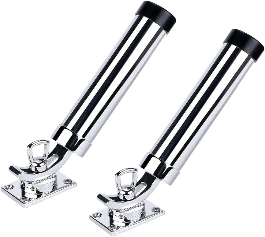 2pcs 316 Stainless Steel  Adjustable Boat Fishing Rod Holder Marine Accessories - image 2