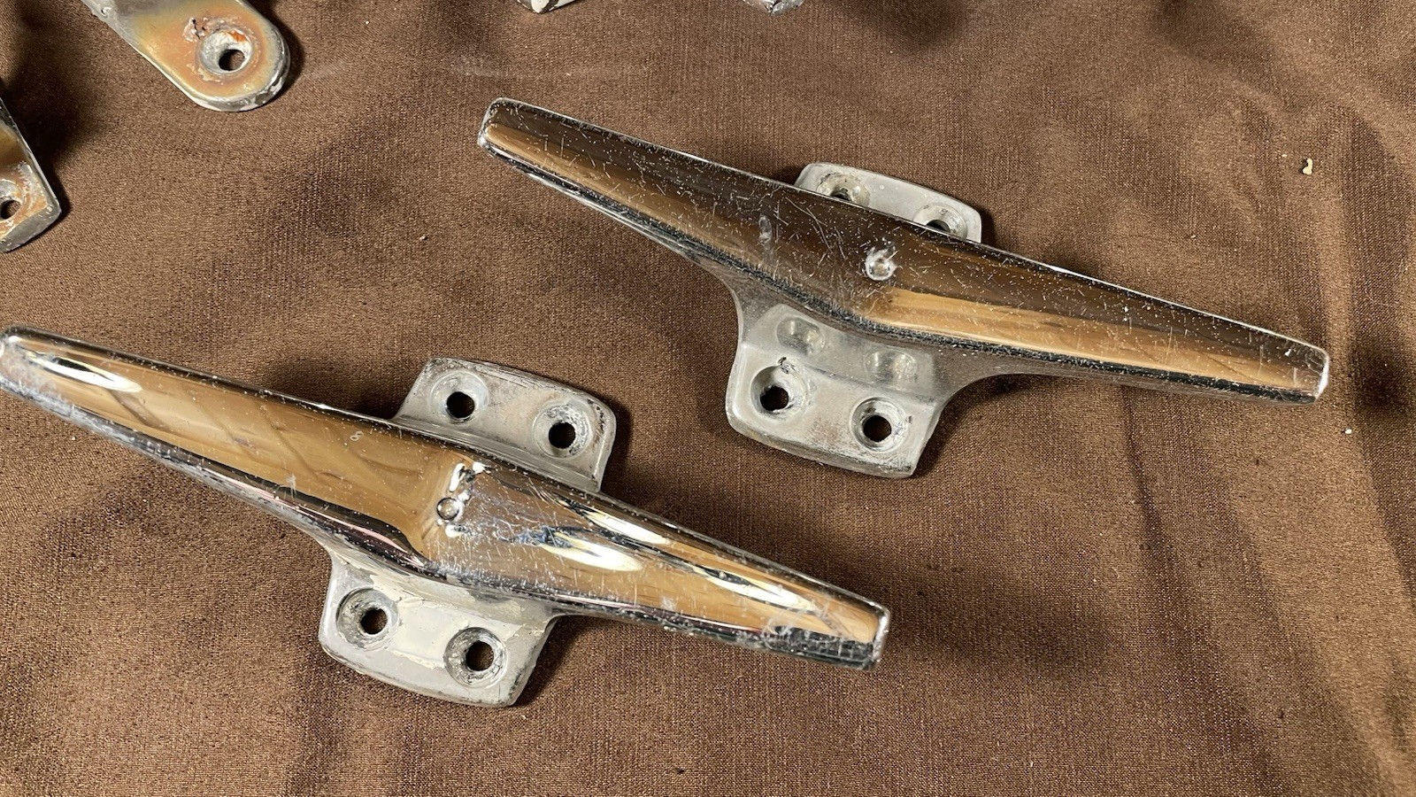 Vintage Boat Marine Crome  Boat Deck Hardware Mix Lot - image 3