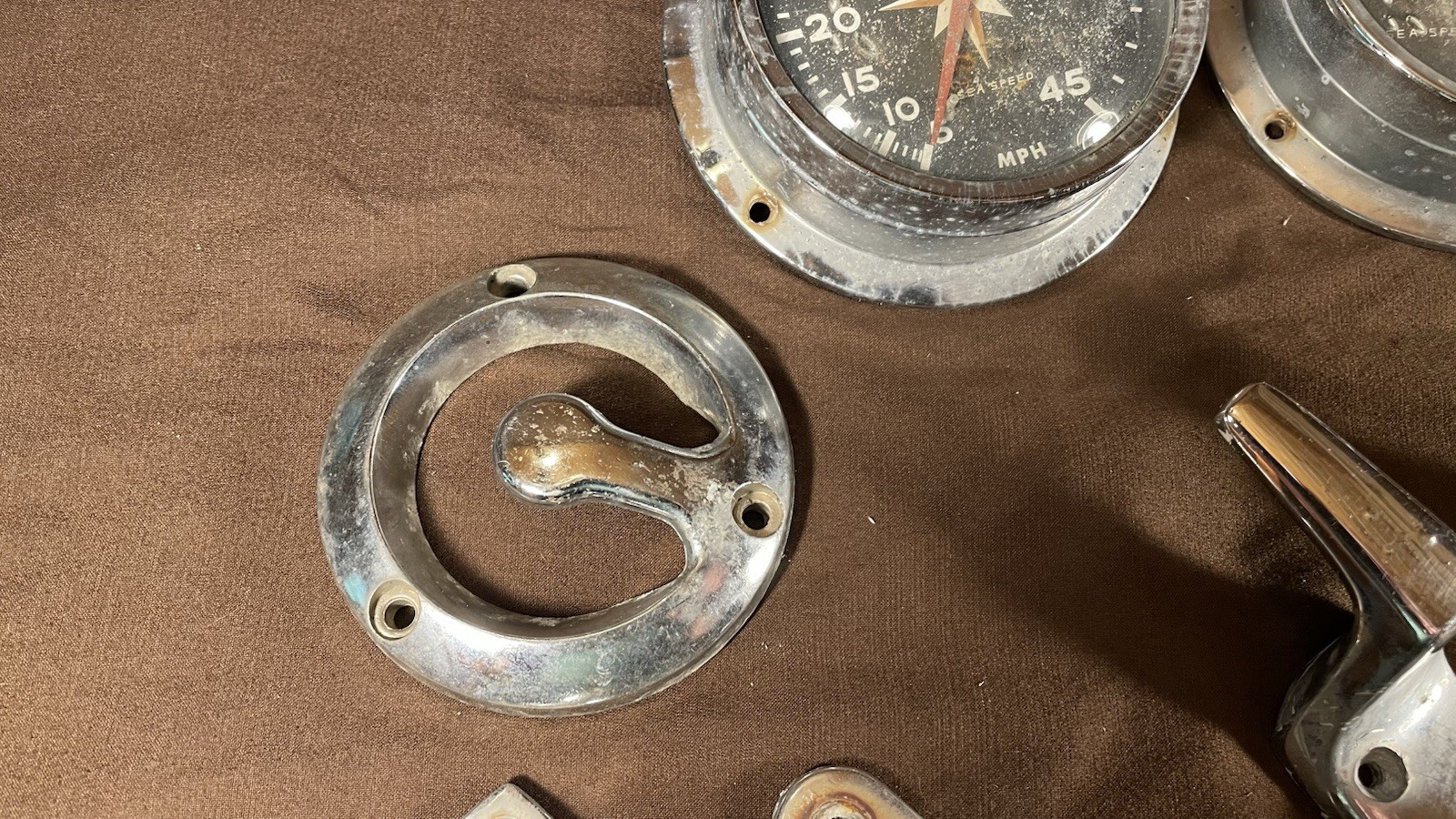 Vintage Boat Marine Crome  Boat Deck Hardware Mix Lot - image 5