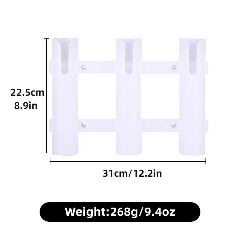 3 Tube Plastic Fishing Rod Holder Rack for Marine Boat Car RV w/Tools Slot Kayak on eBay