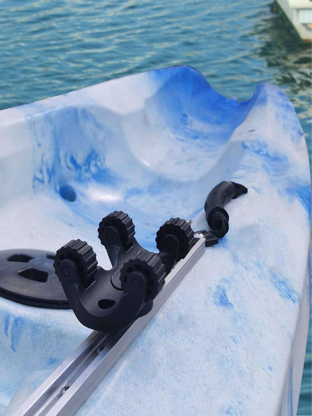 Kayak Track Mount Paddle Holder Clip Canoe Boat Marine Fishing Accessories - image 4