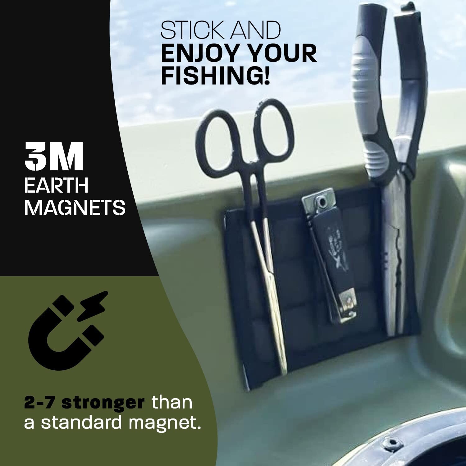 kayak  Fishing Accessories, STICK ON MAGNETIC PADS Great organizing. - image 2