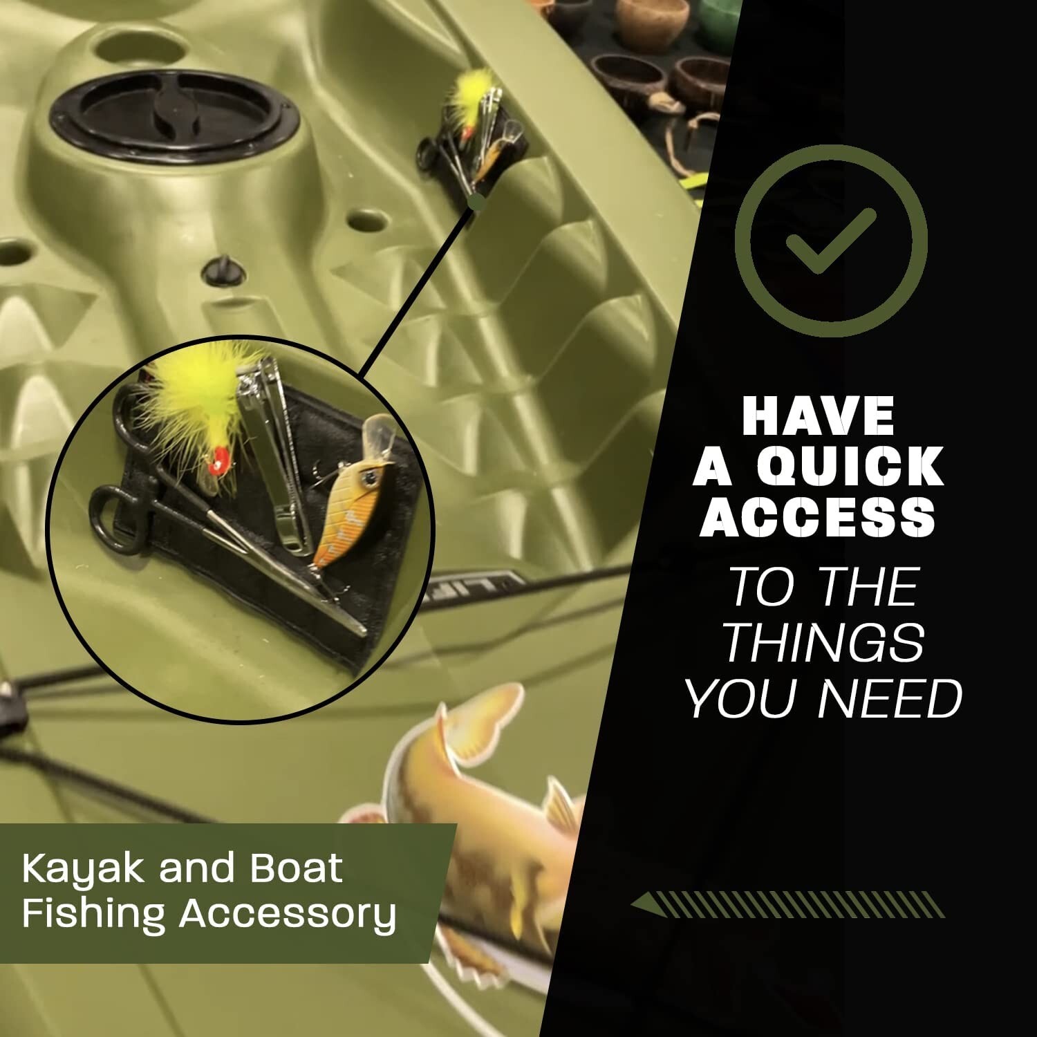 kayak  Fishing Accessories, STICK ON MAGNETIC PADS Great organizing. on eBay