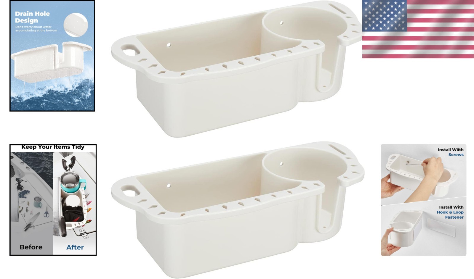 Compact Marine Organizer with 2 Compartments - Ideal for Fishing Accessories - image 2