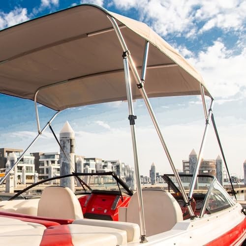 Adjustable 3 & 4 Bow Bimini Top Rear Support Poles - Marine Boat Accessories - image 3