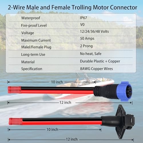 Trolling Motor Plug & Receptacle Connector for Marine Boat Fishing Accessories - image 5