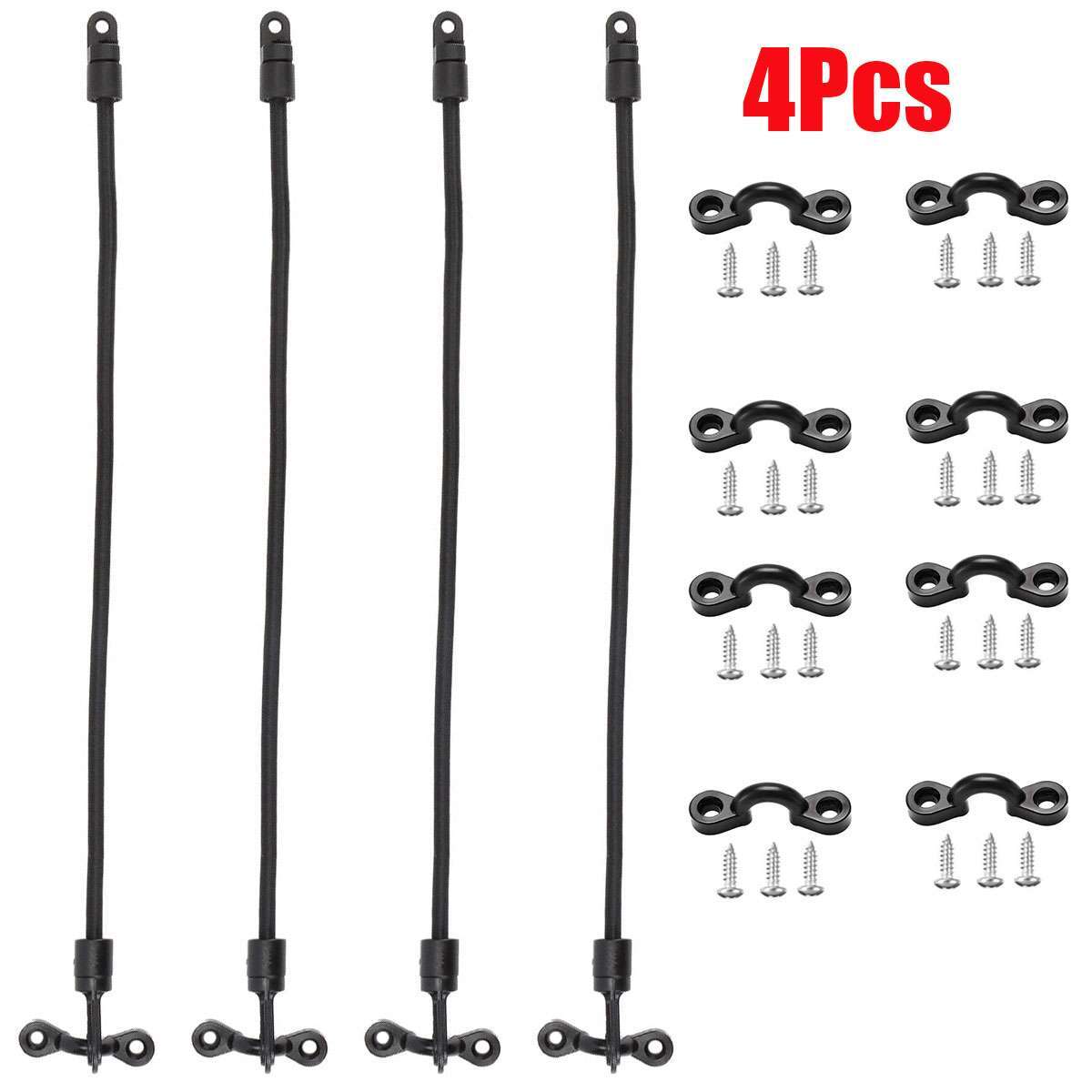 4 Set Marine Boat Fishing Rod Bungee Straps Deck Mount Tie Down Pole Hardware on eBay