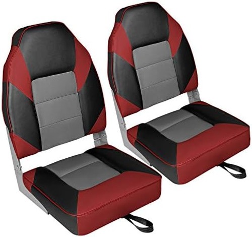 Leader Accessories High Back Folding Fishing Marine Boat Seat 2 Pack - image 3