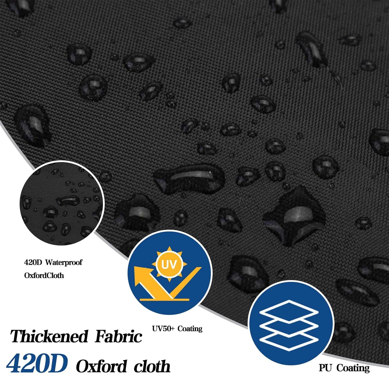 420D Oxford Cloth Kayak Cover Waterproof UV Protection Fit 9.3-10.5ft kayak - image 2