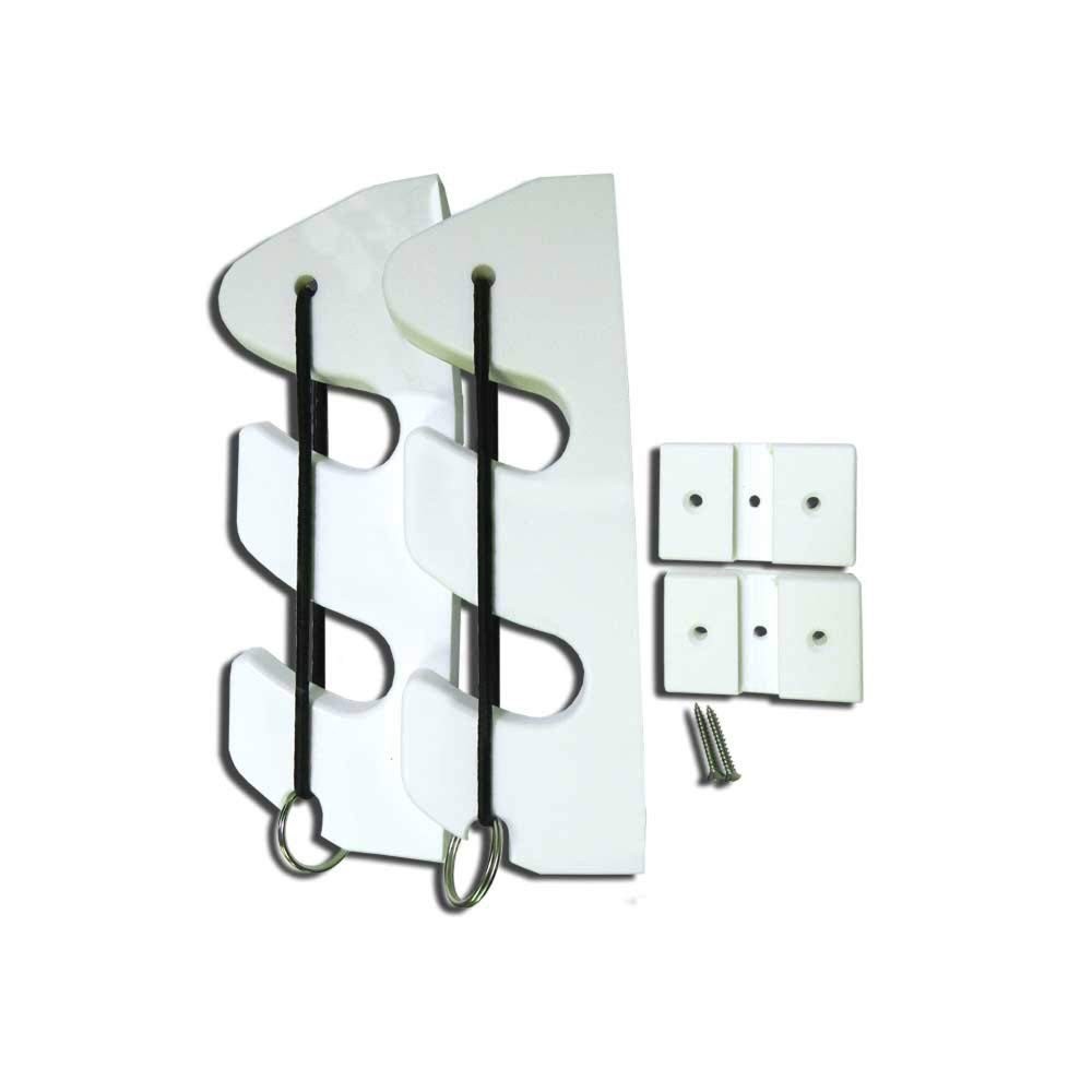 2-Rod Bungee Rod Holder Pair for Boats - Marine Fishing Accessories, White - image 2