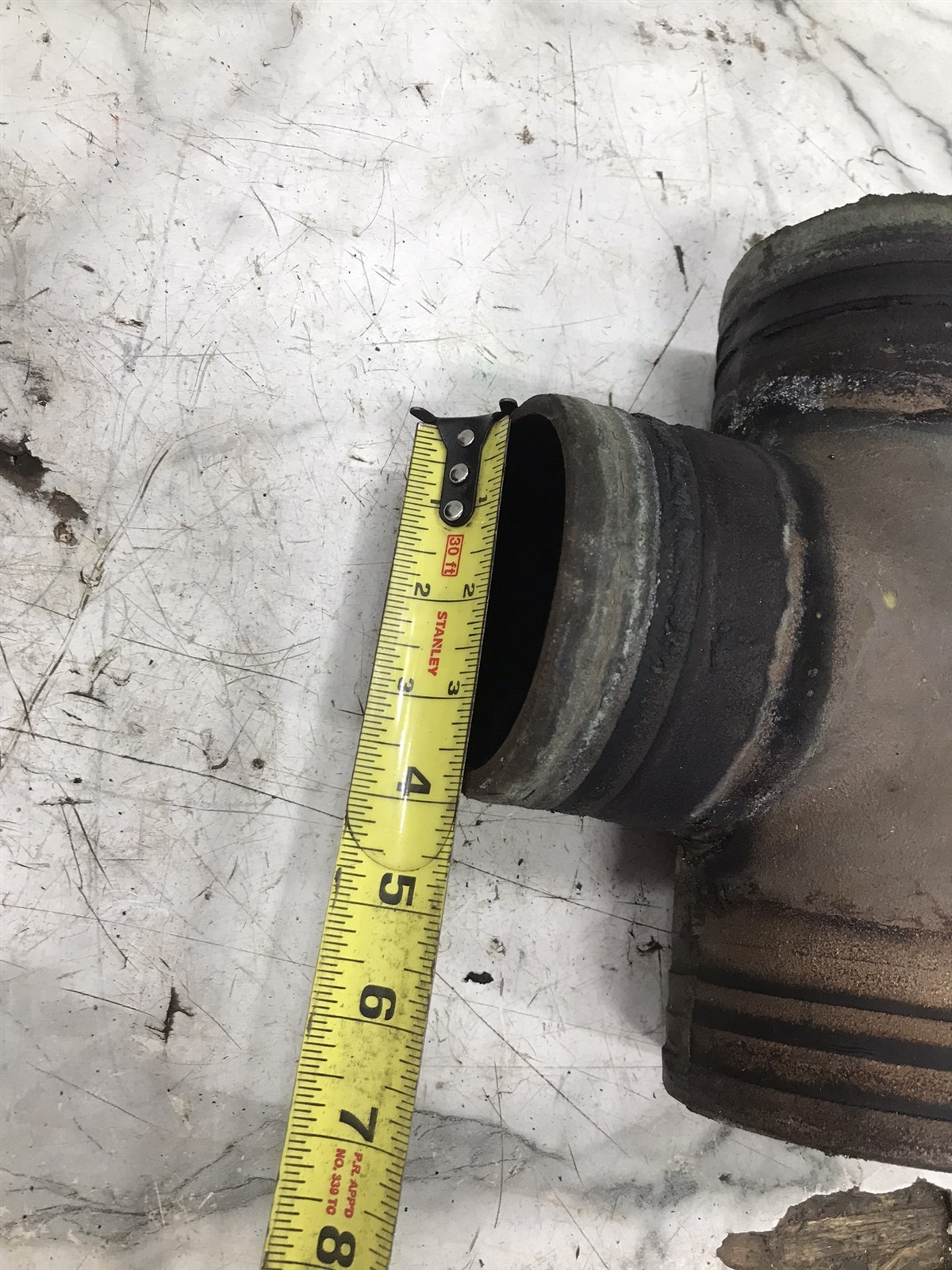 boat marine hardware 4 in inch exhaust T connector pipe 12964 - image 5