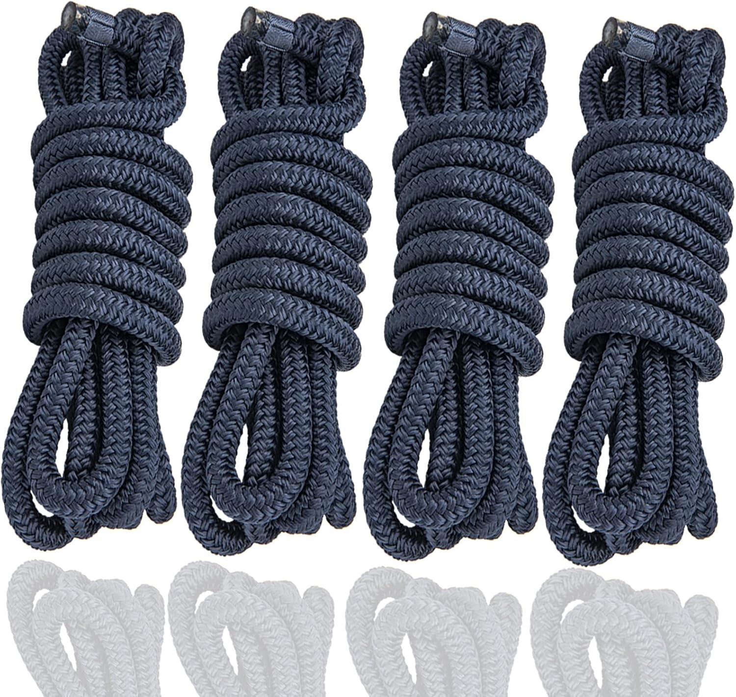 4 Pcs 1/2 x 15" Dock Lines Nylon Rope for Boats Double Braided Boat Accessories on eBay