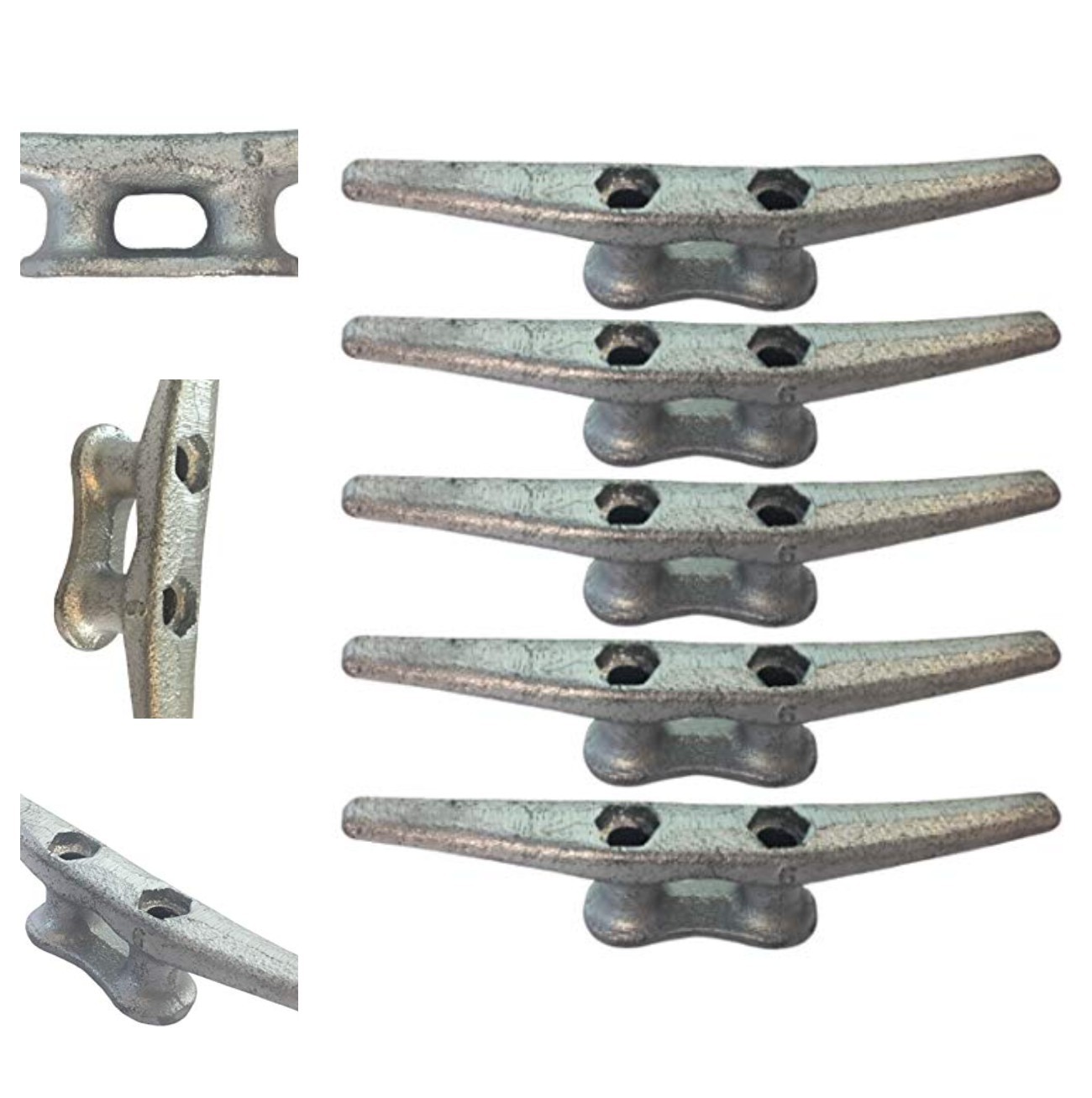 Dock Cleats 6 Inch Galvanized Iron 5 Pack Boat Marine Hardware for Docking Tie on eBay