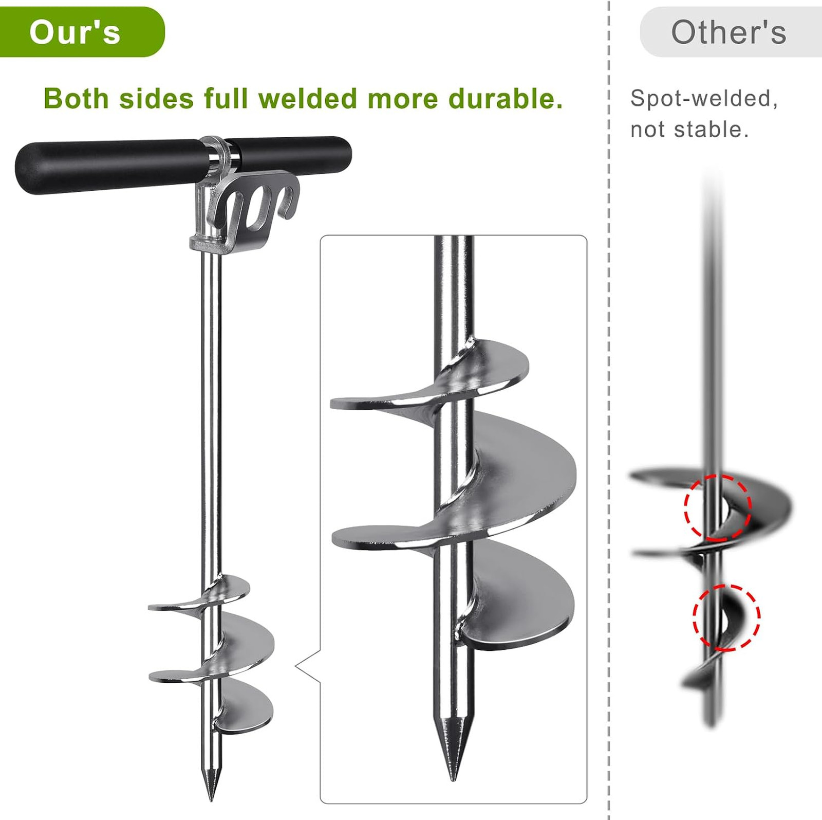 17" 26" 36" Sand Anchor for Boat 304 Stainless Steel Screw in Boat Anchor for - image 4