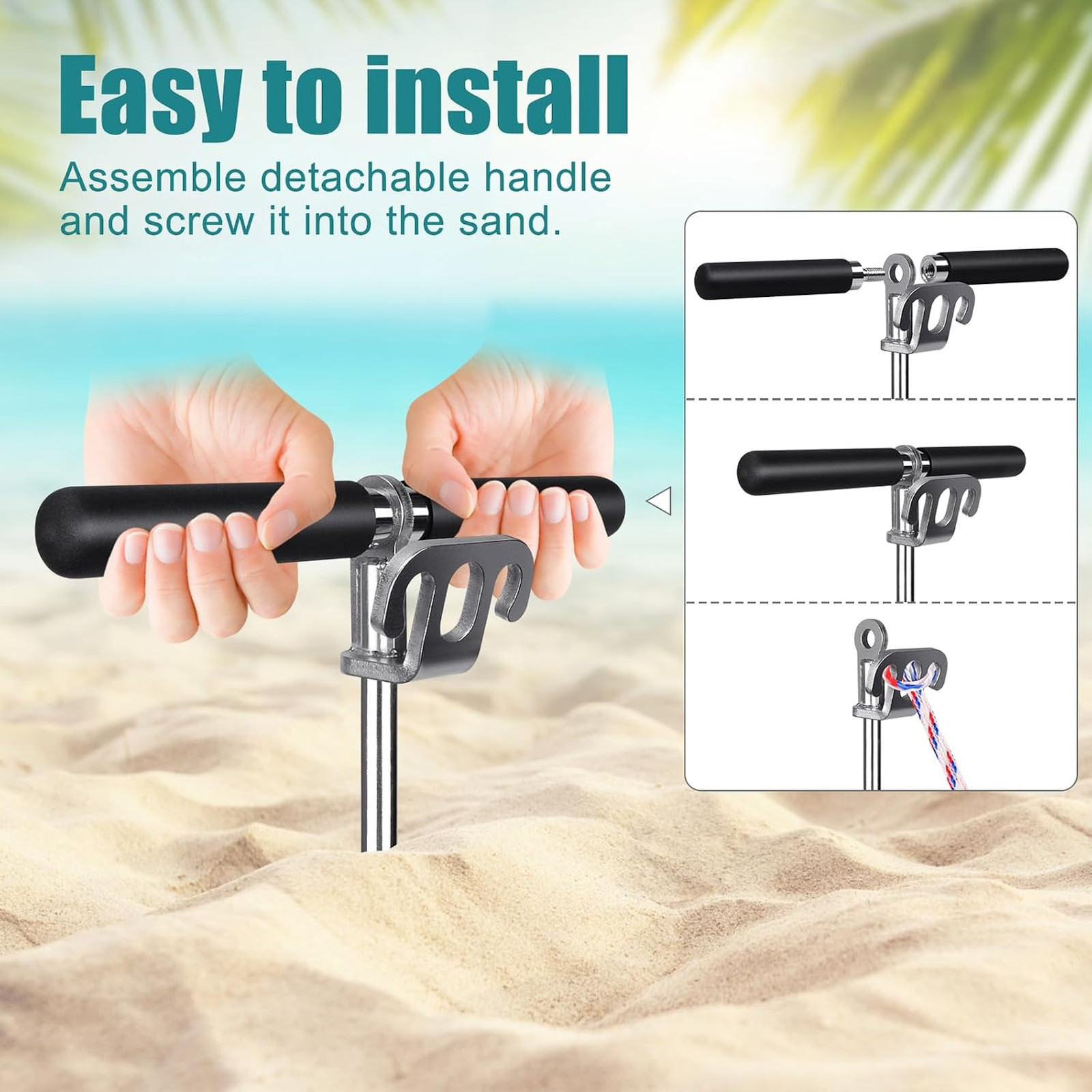 17" 26" 36" Sand Anchor for Boat 304 Stainless Steel Screw in Boat Anchor for - image 5