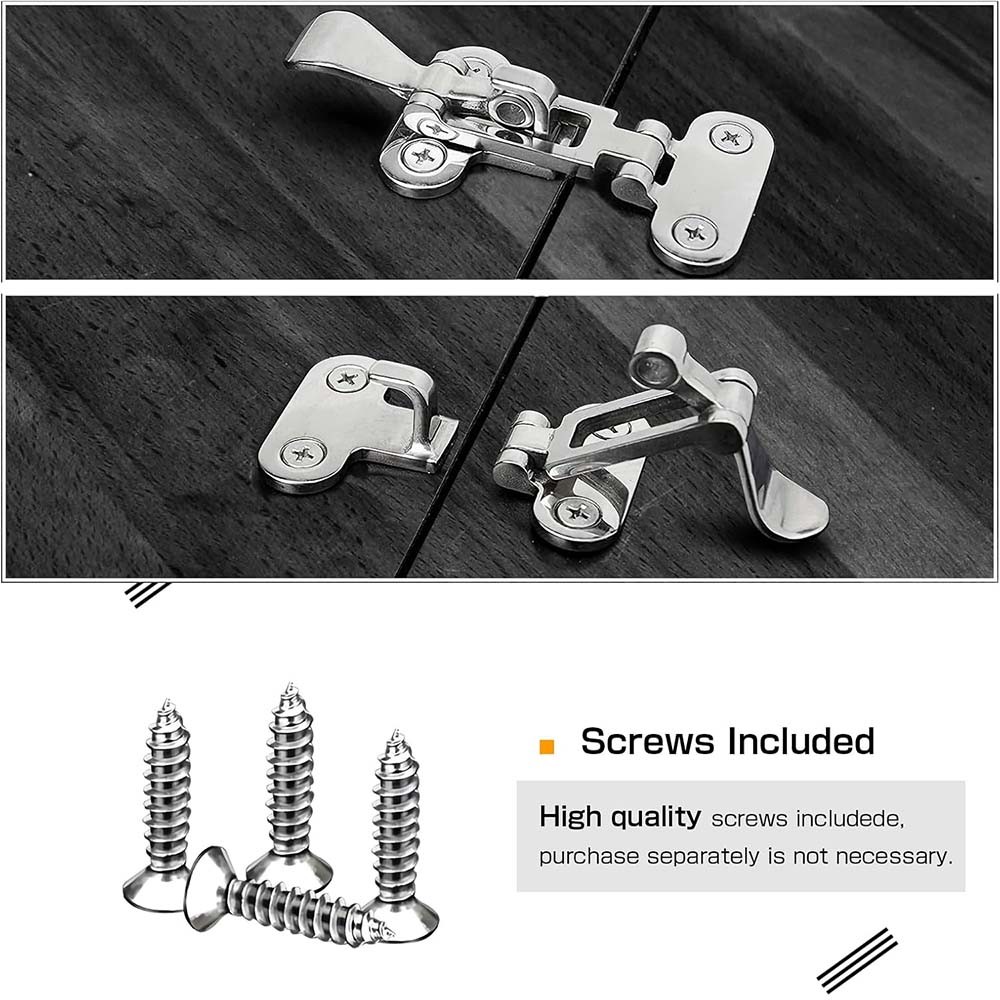 Lockable Marine Boat Hatch Clamp 316 Stainless Steel Anti Rattle Latch Hardware - image 4